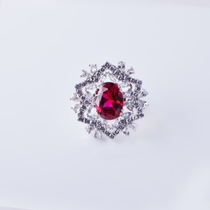 블루 입방 지르코니아 약혼 반지를위한 홍콩 우아한 원