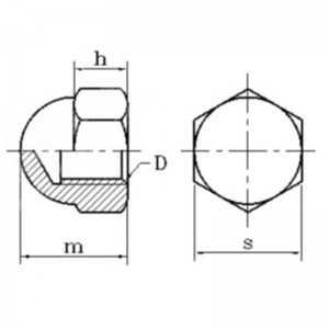 육각형 캡 너트