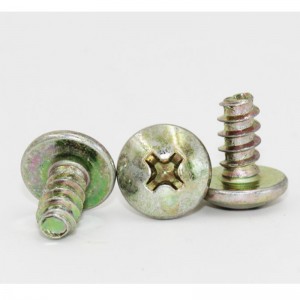 아연-착색된 도금된 십자가 매립형 자기-태핑 나사