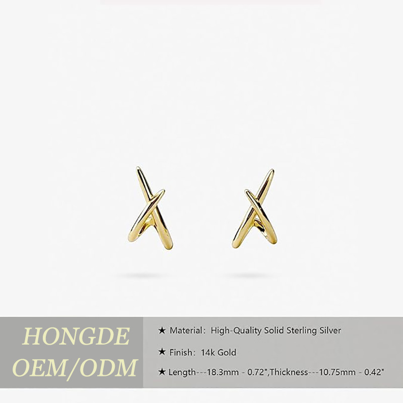 여성용 골드 귀걸이 유행, 14K 골드 스터드 귀걸이 우아한 귀걸이 심플한 미니멀리스트 골드 귀걸이 여성용 저자 극성 귀걸이 선물