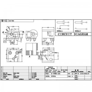 DC 소켓 DC-0004a, 물 정수기 용 소형 가정용 기기 소켓, 2-포지셔닝 컬럼이있는 표면 마운트 충전 소켓을 핀