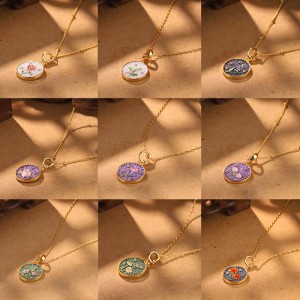 금속 꽃 보석 세트