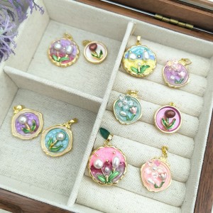 빈티지 유화 펜던트