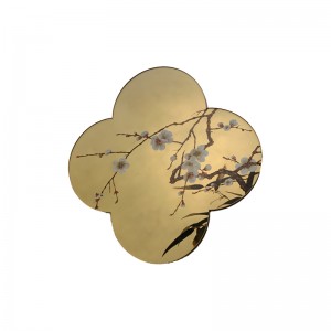 Zotye Stainless Steel Gold 전기 도금 중국-스타일 패턴 스테인레스 스틸 장식 품목