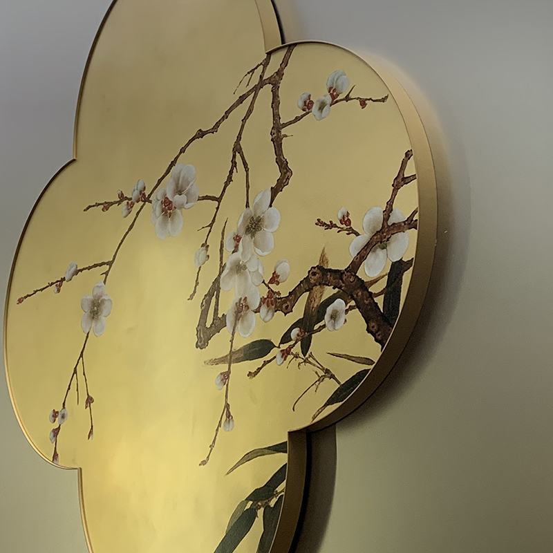 Zotye Stainless Steel Gold 전기 도금 중국-스타일 패턴 스테인레스 스틸 장식 품목