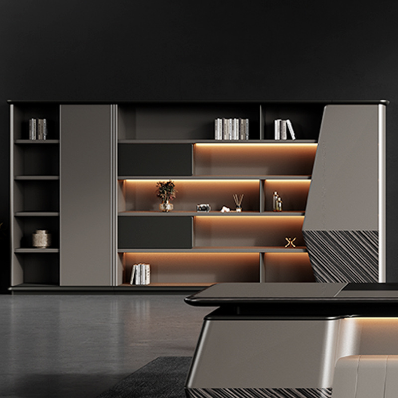 모델 DBT006 럭셔리 패널-스타일 관리자 1인 임원 데스크, 의장\의자 세트가 포함된 대형 사무실 책상, 보스 책상