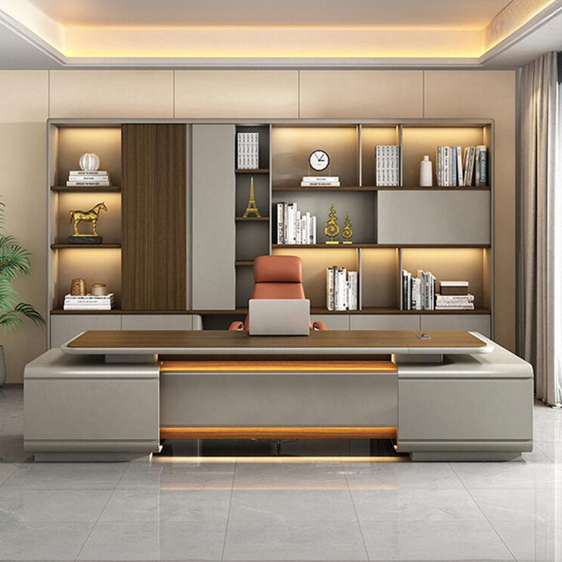 모델 DBT008 임원 데스크, 사장/회장 사무실 책상, 관리자용 사무실 의자 세트가 포함된 프리미엄 대형 관리자 책상\님의 사무실