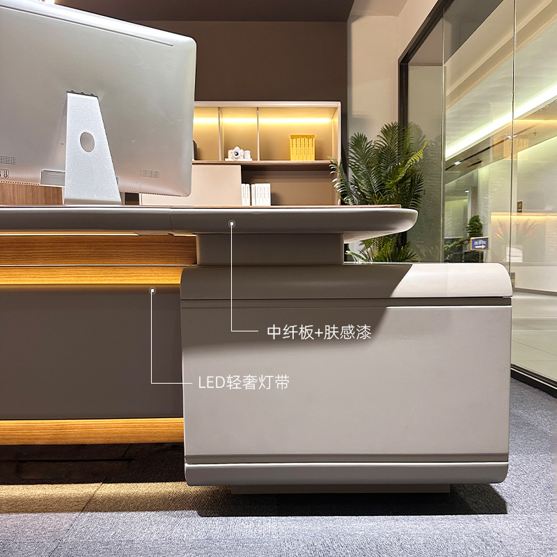 모델 DBT008 임원 데스크, 사장/회장 사무실 책상, 관리자용 사무실 의자 세트가 포함된 프리미엄 대형 관리자 책상\님의 사무실