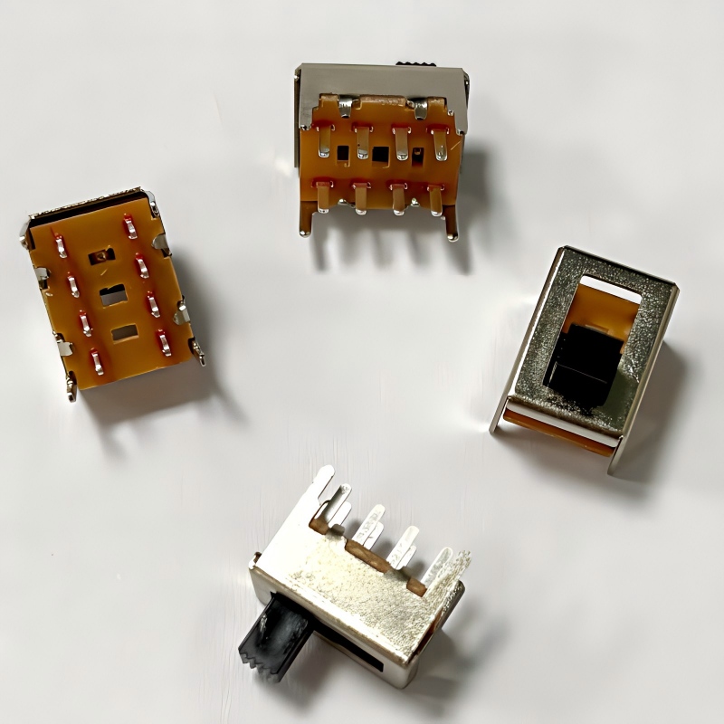 슬라이드 스위치 SS23F06 3-위치, 10-LED 조명용 핀 디자인 -- 동관 공장 직접